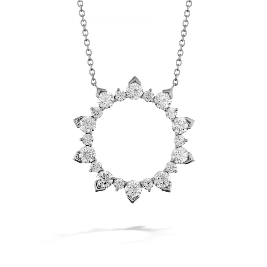 Necklace – Aerial Eclipse Large Pendant 1.75 ctw. Hearts On Fire Diamonds in 18K White Gold