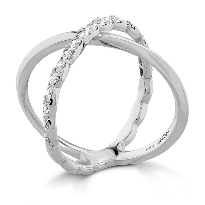 Ring - Lorelei Criss Cross 0.60 ctw. Hearts On Fire Diamonds in 18K White Gold 2 Ring - Lorelei Criss Cross 0.60 ctw. Hearts On Fire Diamonds in 18K White Gold - Image 2