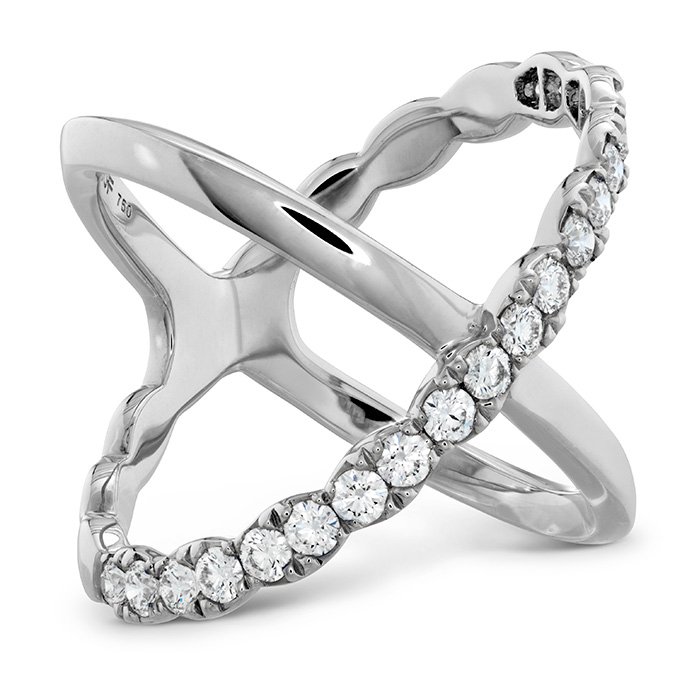 Ring - Lorelei Criss Cross 0.60 ctw. Hearts On Fire Diamonds in 18K White Gold 3 Ring - Lorelei Criss Cross 0.60 ctw. Hearts On Fire Diamonds in 18K White Gold - Image 3