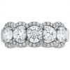 Ring - Aurora Five Diamond Band 1.55 ctw Hearts On Fire Diamonds in 18K White Gold