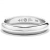 Ring Wedding Band - Men's Half Round Comfort Fit Hearts On Fire Band in 18K White Gold