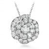 Pendant - Lorelei Floral 1.00 ctw Hearts On Fire Diamonds in 18K White Gold