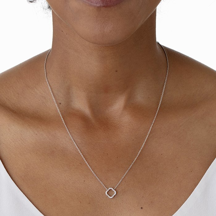 Necklace - Signature Petal Pendant with 0.10 ctw. Hearts On Fire Diamonds in 18K Rose Gold 2 Necklace - Signature Petal Pendant with 0.10 ctw. Hearts On Fire Diamonds in 18K Rose Gold - Image 2