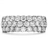 Ring - Truly Triple Row Right Hand Ring 1.10 ctw Hearts On Fire Diamonds in 18K White Gold