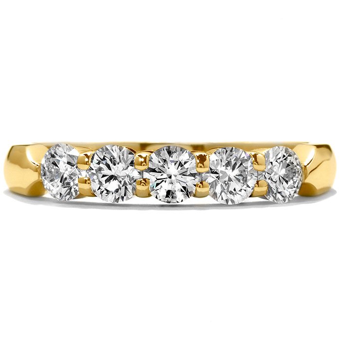 Ring – Five-Stone Wedding Band 1.00 ctw. Hearts On Fire Diamonds in 18K Yellow Gold