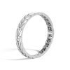 John Hardy Modern Chain Bangle Hinged - Silver 8MM - Medium