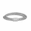 John Hardy Tiga Classic Chain Bracelet - Silver 9.5MM with White Diamonds - Medium