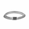 John Hardy Tiga Classic Chain Bracelet - Silver 8MM with Black Sapphire - Medium