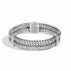 John Hardy Classic Chain Bracelet - Double Row in Silver 14MM - Medium