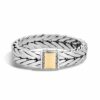 John Hardy Modern Chain Bracelet - Silver and 18K Gold 16MM - Medium