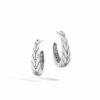 John Hardy Modern Chain Earring - Hoop J in Silver 37 MM x 9 MM - Medium