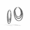 John Hardy Classic Chain Earring - Hoop in Silver 37MM - Medium