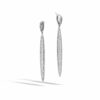 John Hardy Classic Chain Earring - Drop in Silver with White Diamonds - Spear