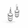 John Hardy Classic Chain Earring - Drop in Silver with White Diamonds