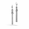 John Hardy Surf Earring - Chandelier in Silver with Black Spinel