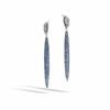 John Hardy Classic Chain Earring - Drop in Silver & Blue Sapphire - Spear