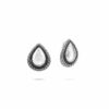 John Hardy Palu Earring - Classic Chain with Hammered Silver Palu and Black Spinel Buddha Belly