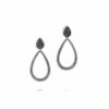 John Hardy Classic Chain Earring - Drop in Silver with Black Spinel