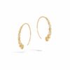 John Hardy Palu and Dot Earring - Hoop in Hammered 18K Gold and White Diamonds 23MM - Small