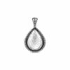 John Hardy Palu Enhancer - Silver and Hammered 18K Gold with Black Spinel