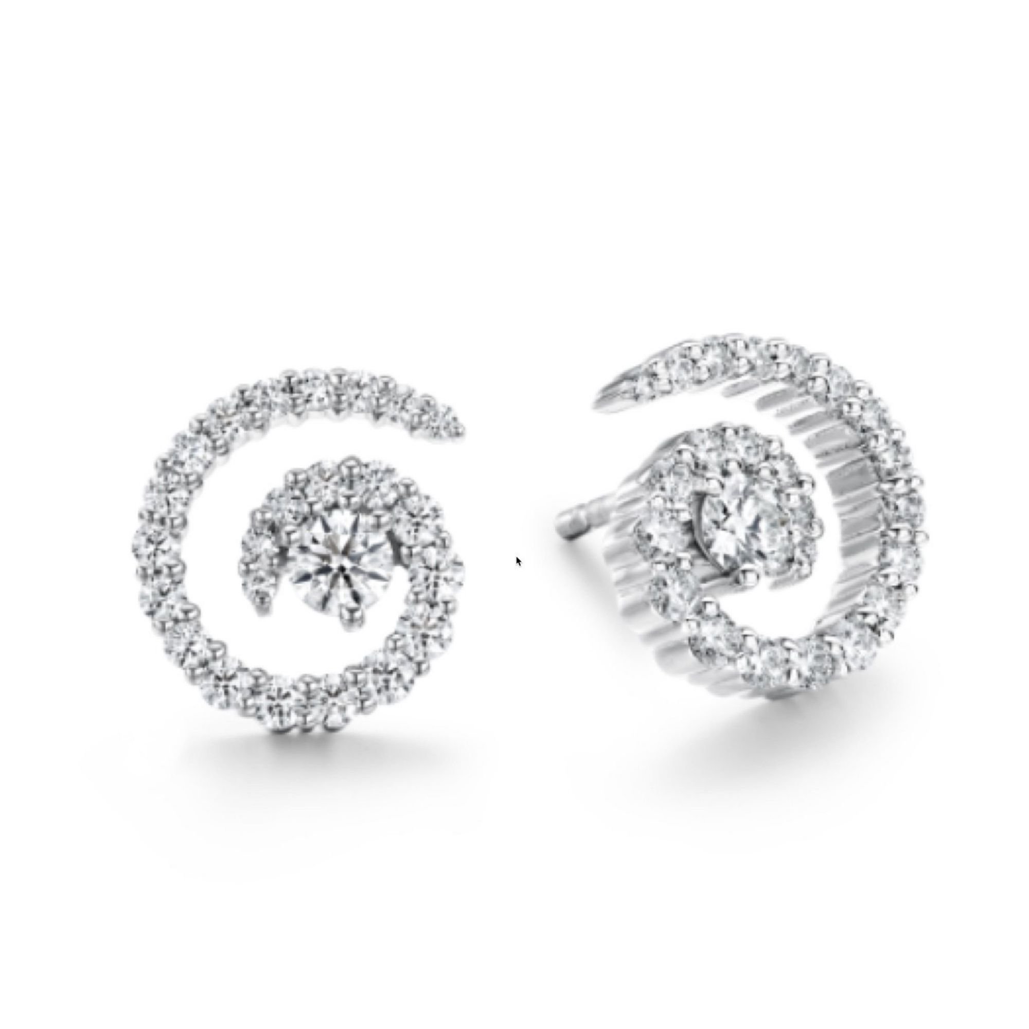 Earrings - Mystical Journey 0.70 ctw Hearts On Fire Diamonds in 18K White Gold 1 Hearts On Fire HFEMYSW00708W