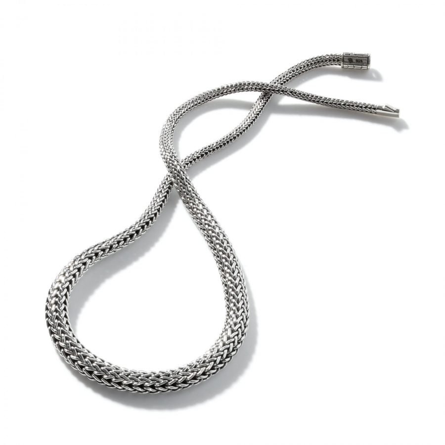 John Hardy Classic Chain 8.5MM Graduated Necklace in Silver