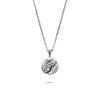 John Hardy Pendant Necklace - Lahar in Silver with White Diamonds