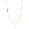 John Hardy Classic Chain Necklace - Cross in 18K Gold with White Diamonds