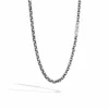 John Hardy Box Necklace - Dark Silver 26" 5.6MM