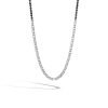 John Hardy Classic Chain Necklace - Link in Silver 6MM with Black Onyx