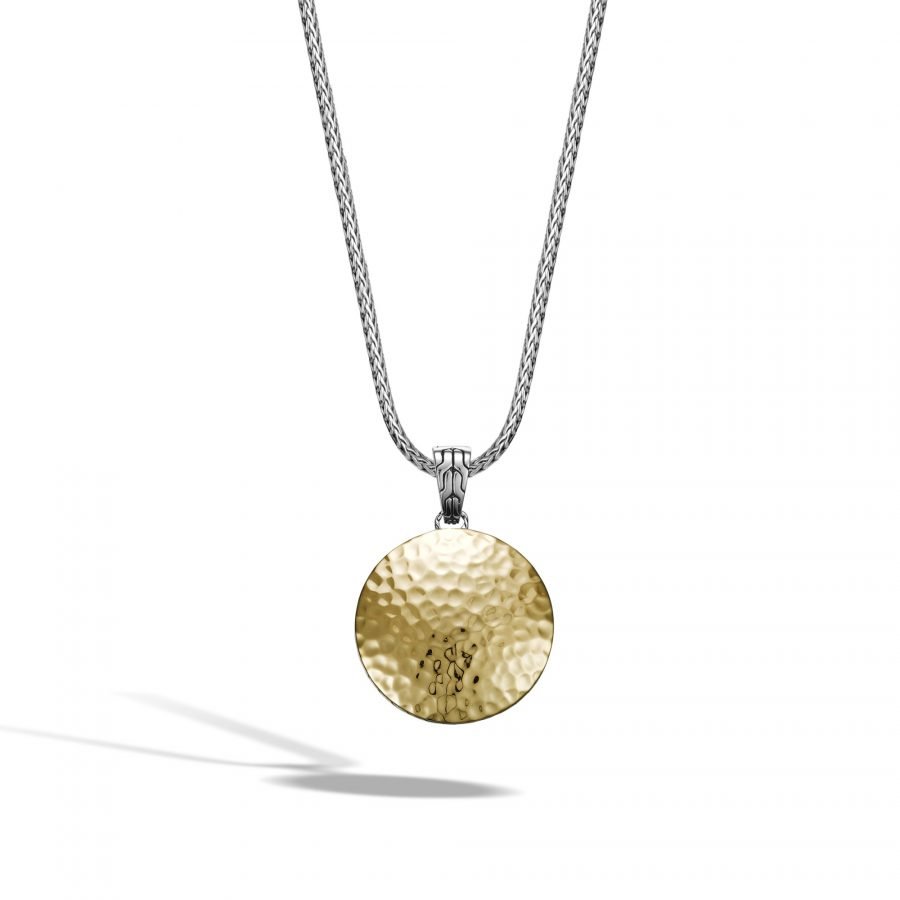John Hardy Dot Hammered Enhancer in Silver and 18K Gold