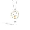 John Hardy Palu and Dot Pendant Necklace - Silver with Hammered 18K Gold Hoops