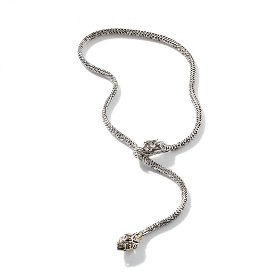 John Hardy Legends 5MM Necklace in Silver and 18K Gold