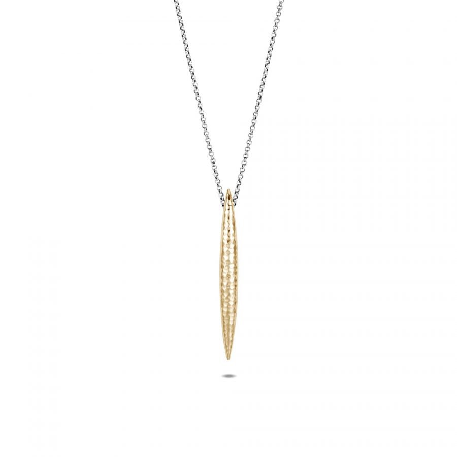 John Hardy Classic Chain Spear Long Pendant Necklace in 18K Gold & Silver