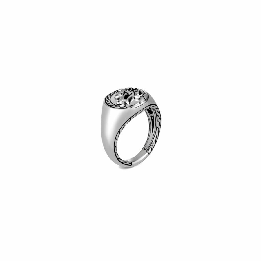 John Hardy Legends Naga Ring – Signet in Silver – Size 6