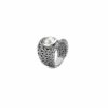 John Hardy Classic Chain Ring - Saddle in Silver with Pearl - Size 7