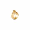 John Hardy Classic Chain Tiga Ring - Overlap in 18K Gold - Size 7