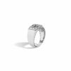 John Hardy Modern Chain Ring - Signet in Silver - Size 10