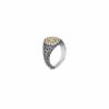 John Hardy Classic Chain Ring - Signet in 18K Gold and Silver - Size 6