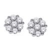 Earrings - Flower 1.00 ctw diamonds in 14K White Gold