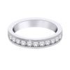 Ring Wedding Band - Channel Set 0.33 ctw diamonds in 14K White Gold