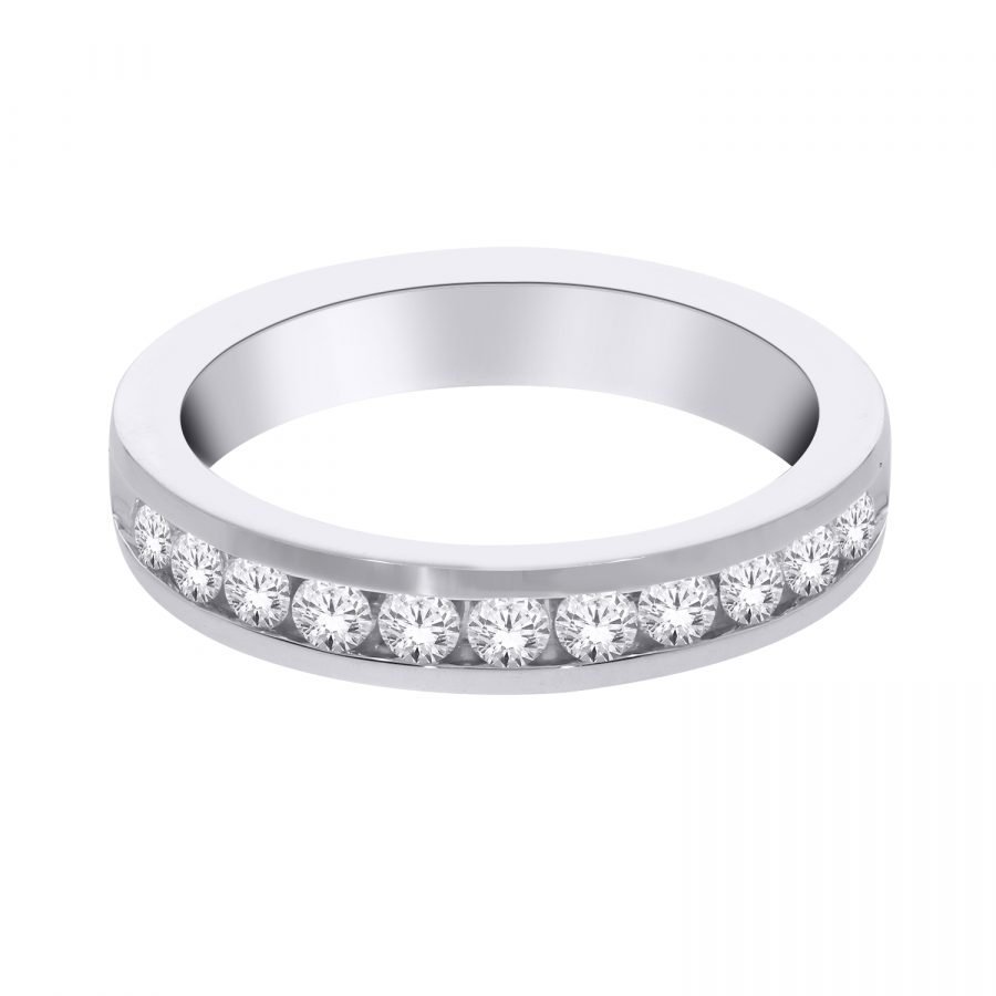 Ring – Band Channel Set 0.25 ctw diamonds in 14K White Gold