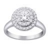 Ring Engagement - Halo Double 1.00 ctw diamonds in 14K Gold