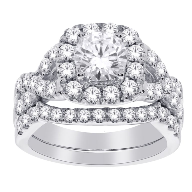 Ring - Bridal Set 1.00 ctw diamonds in 14k white gold 1