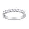 Ring Wedding Band - 9 Stone 0.33 ctw diamonds in 14k white gold