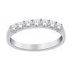 Ring Wedding Band - 7 Stone 0.75 ctw diamonds in 14k white gold