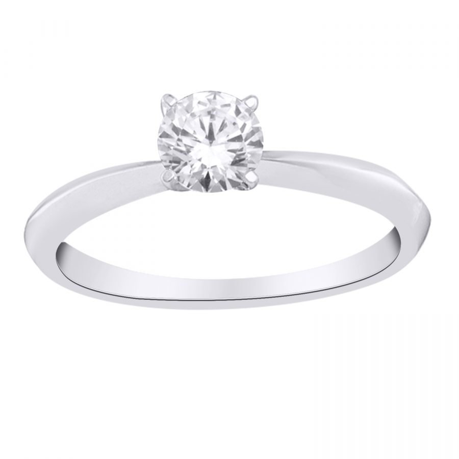 Ring – Solitaire 0.25 ctw diamond in 14K White Gold