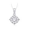 Pendant - Halo Round Solitaire 0.35 ctw diamonds in 14K Gold