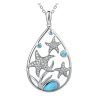 Silver Pendant - Starfish Larimar