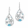 Silver Earrings - Starfish Larimar